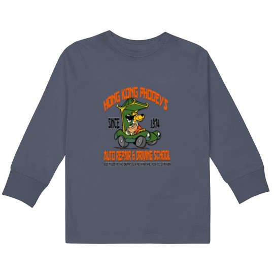 Discover Hong Kong Phooey's Auto Repair _amp_ Driving School Kids Long Sleeve T Shirts