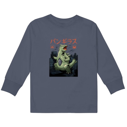 Discover Tyranitar Japanese Style Kids Long Sleeve T-Shirts for Movie and Gaming Enthusiasts