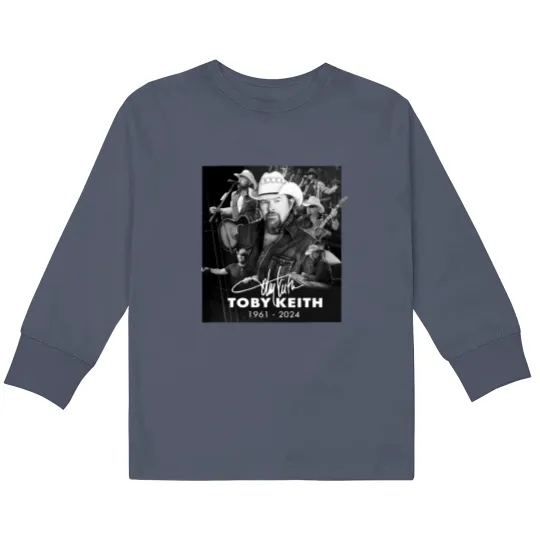 Discover Rare Collection In Memory Toby Keith 1961-2024 unisex Gift Kids Long Sleeve T Shirts