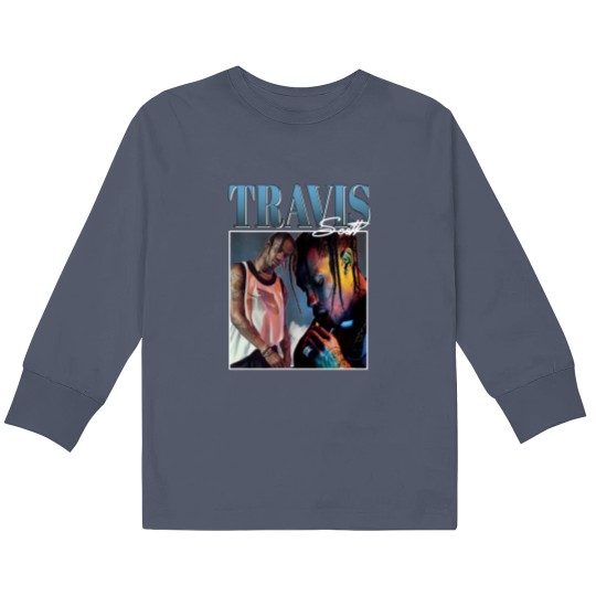 Discover Travis - Printed Kids Long Sleeve T Shirts