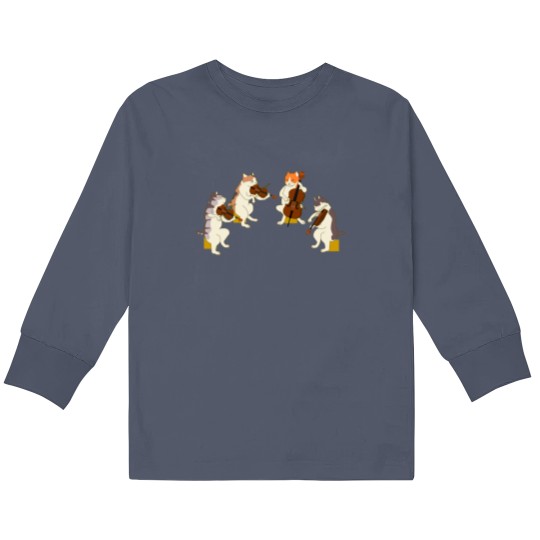 Discover Cat Symphony Kids Long Sleeve T Shirts