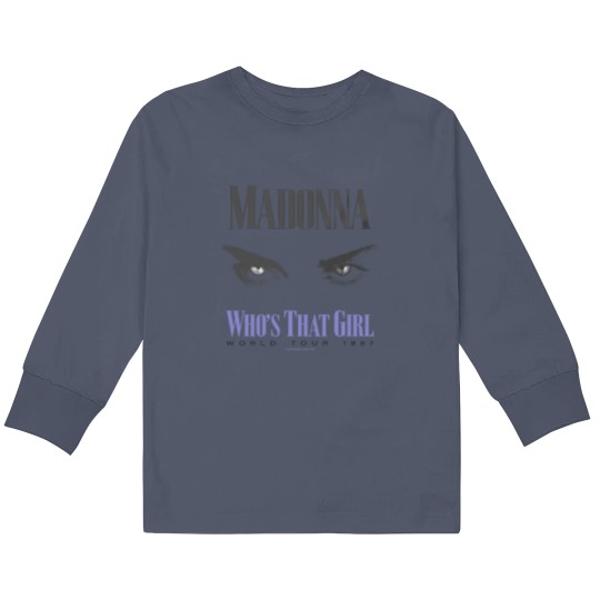 Discover 1987 Vintage Madonna Who's That Girl Tour Kids Long Sleeve T Shirts