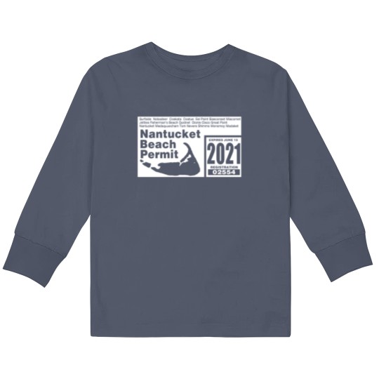 Discover Nantucket overland permit Kids Long Sleeve T Shirts