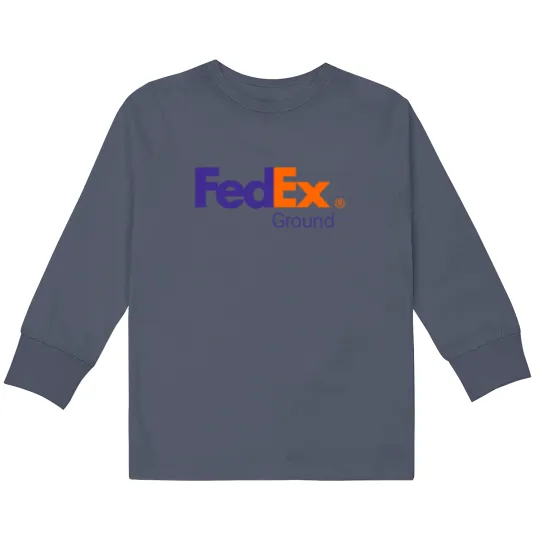 Discover FedEx Ground Delivery Logo Kids Long Sleeve T Shirts