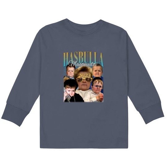 Discover Hasbulla Magomedov Vintage Kids Long Sleeve T Shirts , King Hasbulla