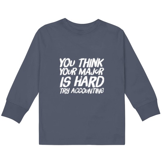 Discover Accounting Major Kids Long Sleeve Tees