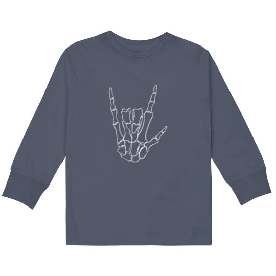 Discover Bones I Love You Hand Gesture - Skeleton - Kids Long Sleeve T Shirts