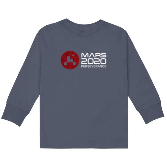 Discover Mars 2020 Perseverance - Space Red Leather Galaxy - Black - Mars 2020 Mission Patch - Kids Long Sleeve T Shirts