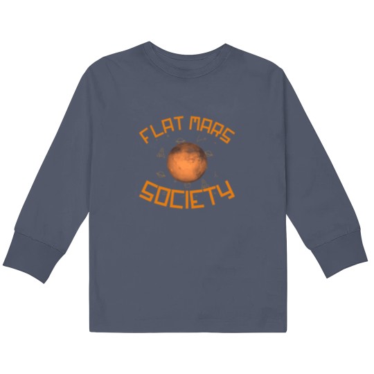 Discover Flat Mars Society Gift - Surviving Mars Kids Long Sleeve Shirts