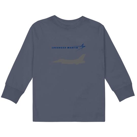 Discover Lockheed Martin F-16 Fighting Falcon Logo Unisex Kids Long Sleeve T Shirts