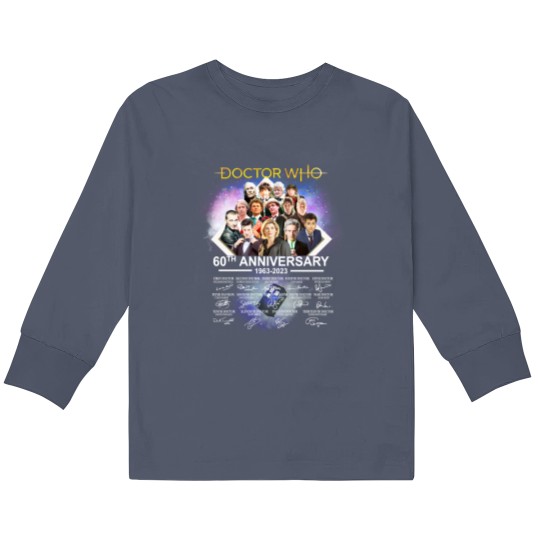 Discover Doctor Who 60th Anniversary 1963-2023 Thank You Kids Long Sleeve T Shirts