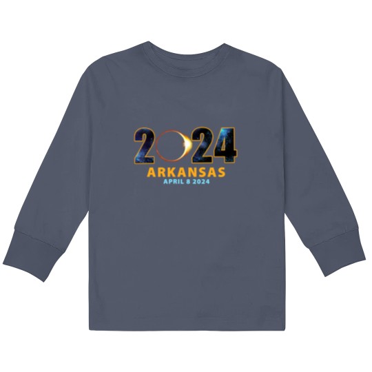 Discover Total Eclipse Arkansas Kids Long Sleeve T Shirts,  2024 Eclipse Souvenir Kids Long Sleeve T Shirts