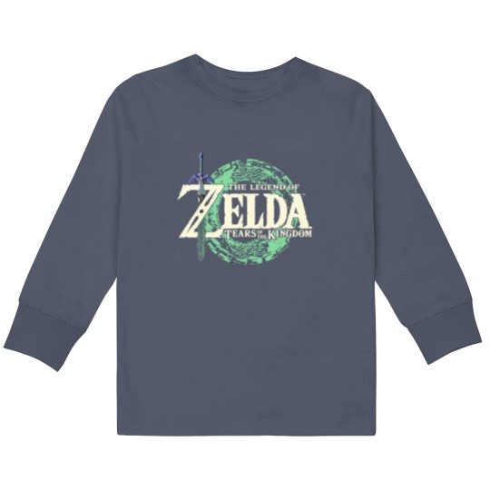 Discover The Legend Of Zelda Tears Of The Kingdom Logo Kids Long Sleeve T Shirts