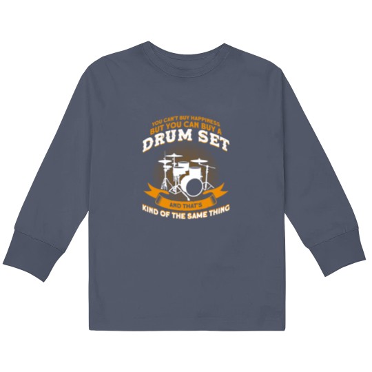Discover Musician Drumming Drums Kids Long Sleeve T Shirts