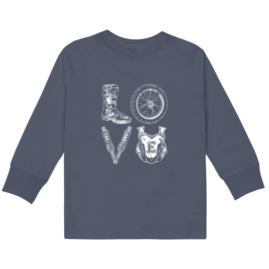 Discover Dirt Bike love Kids Long Sleeve T Shirts