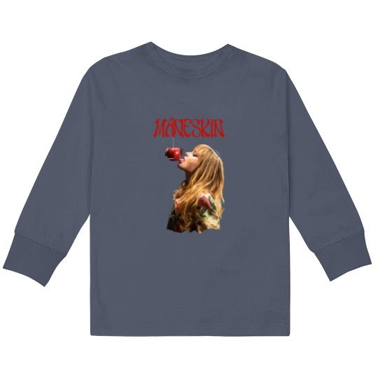Discover Maneskin band poster art merch Kids Long Sleeve T Shirts / Victoria De Angelis print Kids Long Sleeve T Shirts