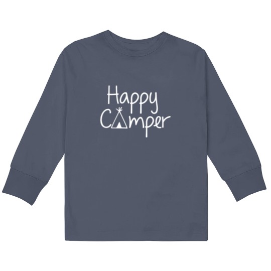 Discover Happy camper Kids Long Sleeve T Shirts