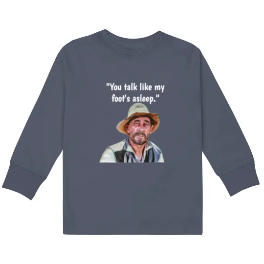 Discover Vintage TV Westerns Festus Gunsmoke "You Talk Like My Foot's Asleep"  Kids Long Sleeve T Shirts Kids Long Sleeve T Shirts