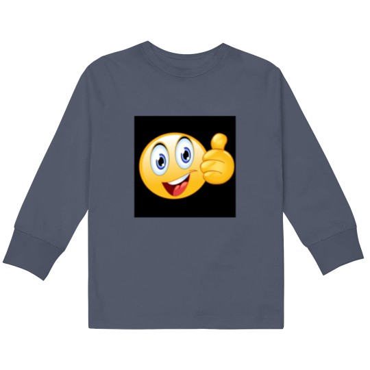 Discover Thumbs up smiley face Kids Long Sleeve T Shirts