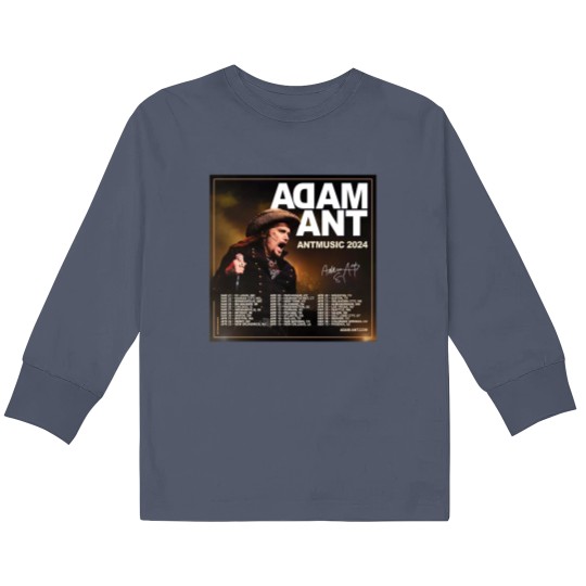 Discover Adam Ant Autumn 2024 UK ANTMUSIC Tour Unisex Kids Long Sleeve T Shirts