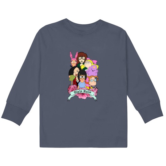 Discover Rule the Cool: 90's Girls Rule Cartoon Kids Long Sleeve T Shirts