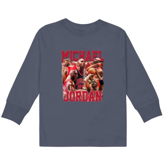 Discover Vintage 90s Graphic Style Michael Jordan Kids Long Sleeve T Shirts, Michael Jordan Kids Long Sleeve T Shirts