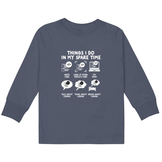 Discover Funny Coder Programmer Kids Long Sleeve T Shirts