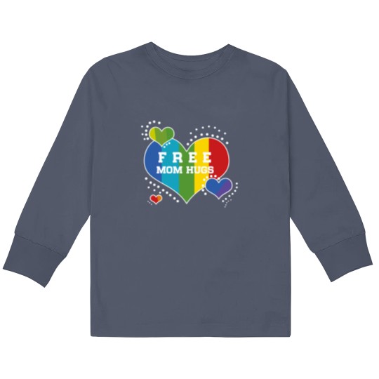 Discover Free Mum Hugs Rainbow Heart Classic Kids Long Sleeve T Shirts