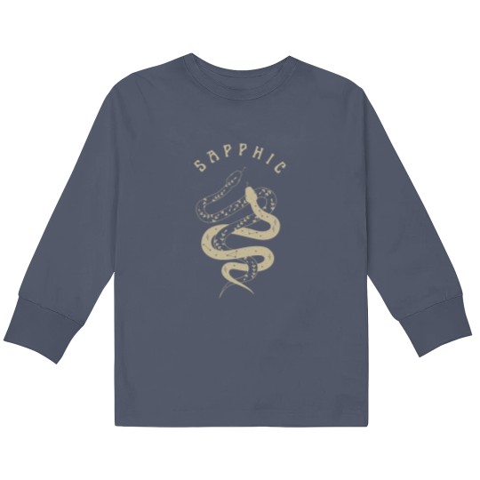 Discover Sapphic Kids Long Sleeve T Shirts, Mystical Sapphic Snakes, Boho Celestial