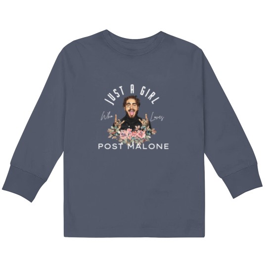 Discover Just A Girl Who Loves Post Malone Kids Long Sleeve T Shirts