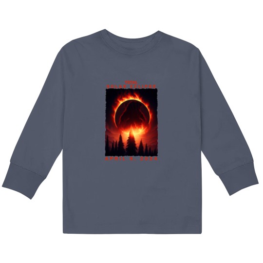 Discover 2024 Eclipse Total Solar Eclipse 2024 Unisex Kids Long Sleeve T Shirts