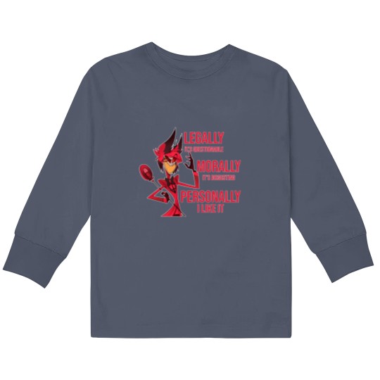 Discover Alastor Hazbin Hotel Meme Kids Long Sleeve T Shirts