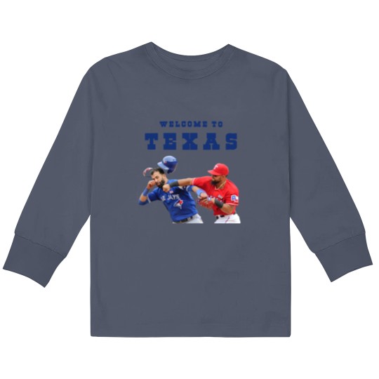Discover Welcome To Texas Rougned Odor Jose Batista Punch Kids Long Sleeve T Shirts