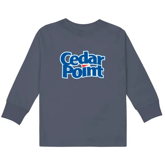 Discover Cedar Point Logo Kids Long Sleeve T Shirts