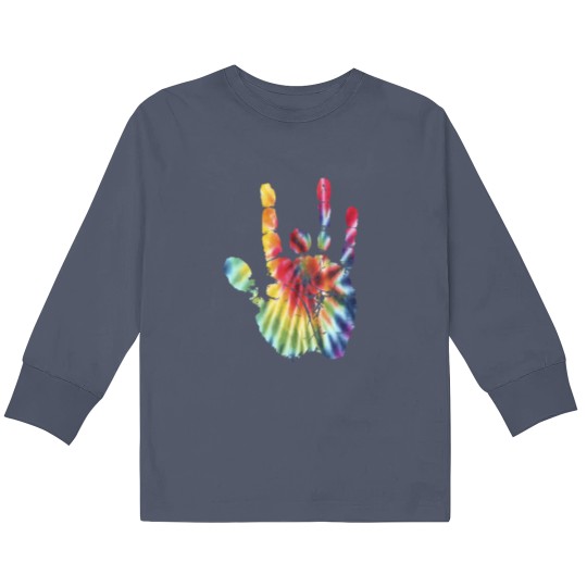 Discover Tie Dye Jerry Garcia Hand Bill Kreutzmann Kids Long Sleeve T Shirts