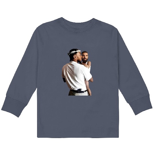 Discover Kendrick Lamar Holding Baby Drake Kids Long Sleeve T Shirts, Kendrick Lamar vs Drake Rap