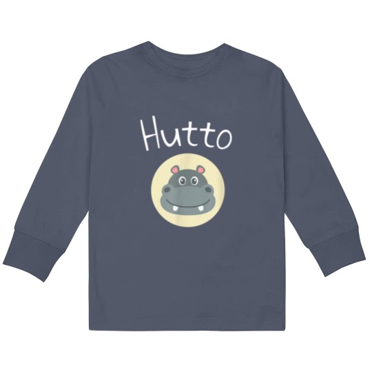 Discover Hutto Tx Hippo Texas City Kids Long Sleeve T Shirts