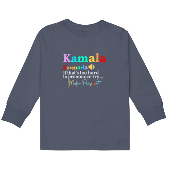 Discover Madam President Kids Long Sleeve T-Shirts for Election 2024