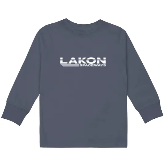 Discover Lakon Spaceways logo (white) Kids Long Sleeve T Shirts