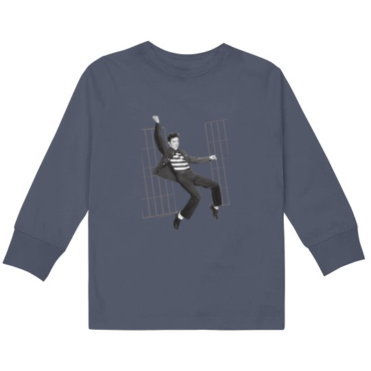 Discover Elvis Presley Jailhouse Rock Kids Long Sleeve T Shirts Licensed Rock N Roll Music Kids Long Sleeve T Shirts White