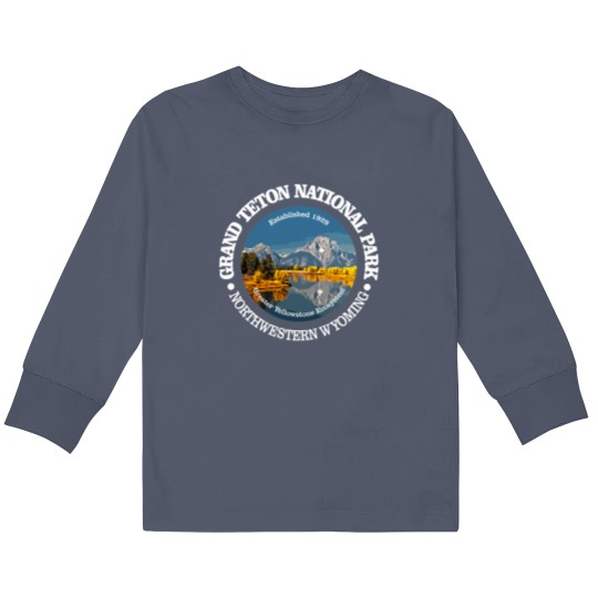 Discover Grand Teton National Park (NP) Kids Long Sleeve T Shirts