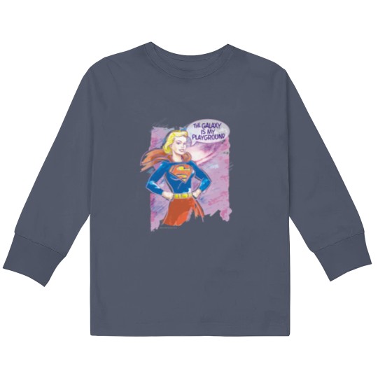 Discover Supergirl Galaxy Kids Long Sleeve T Shirts