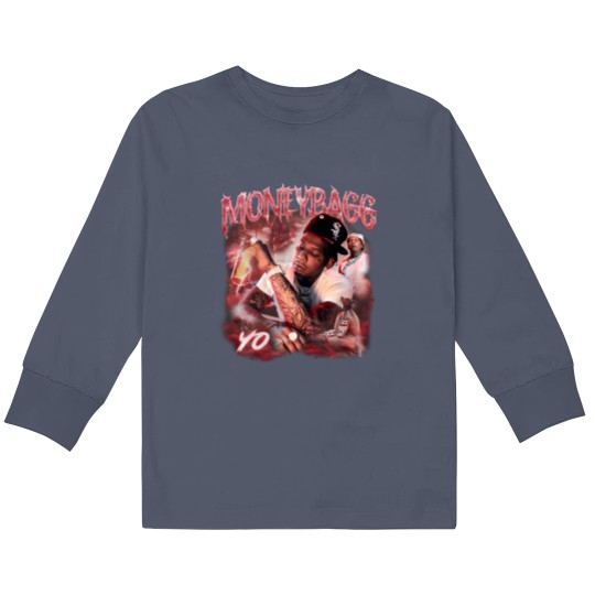 Discover Moneybagg Yo Rap Kids Long Sleeve T Shirts, Larger Than Life Tour 2023 Kids Long Sleeve T Shirts