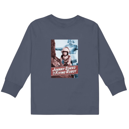 Discover Giant Robot Johnny Sokko's Flying Robot Vintage Poster Kids Long Sleeve T Shirts