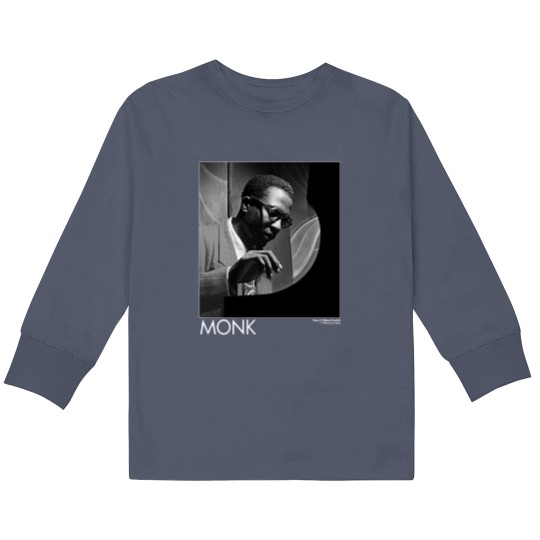 Discover Vintage 90s Thelonious Monk Jazz Musician Artwork 1990s Fashion Kids Long Sleeve T Shirts