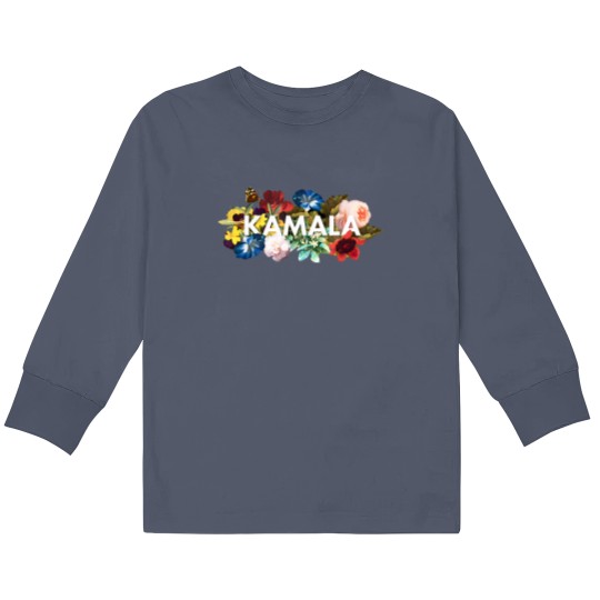 Discover Kamala Harris Vintage Floral Feminine First Female President Kids Long Sleeve T Shirts