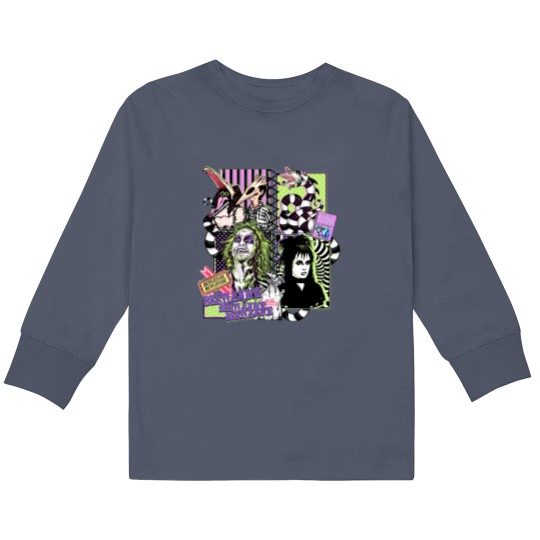 Discover Beetlejuice, Never trust the living Kids Long Sleeve T Shirts, Beetlejuice 1988 Movie Kids Long Sleeve T Shirts