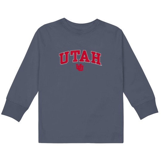 Discover Utah Utes Arch Over Black Officially Licensed Kids Long Sleeve T Shirts