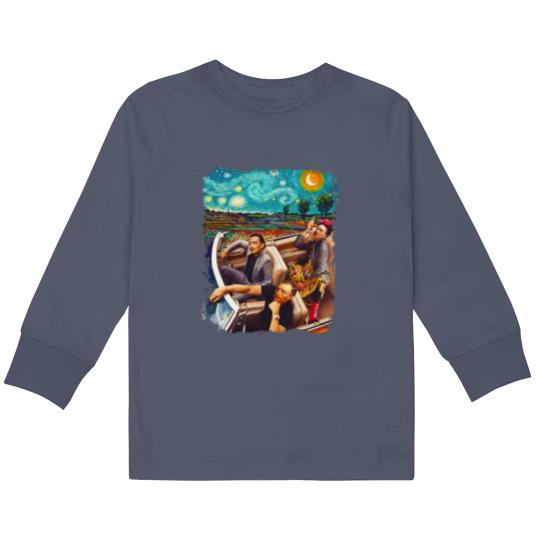 Discover Vincent-Van-Gogh-Frida-Salvador-Dali-Banksy-car Kids Long Sleeve T Shirts