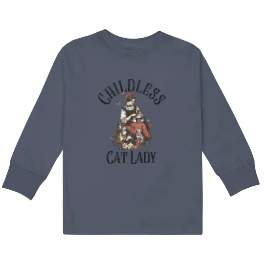 Discover Childless Cat Lady, Kamala Kids Long Sleeve T Shirts, Harris President 2024, Women Power Kids Long Sleeve T Shirts